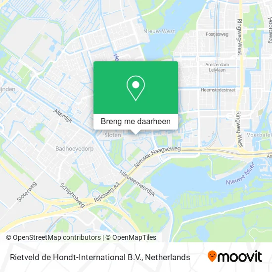 Rietveld de Hondt-International B.V. kaart
