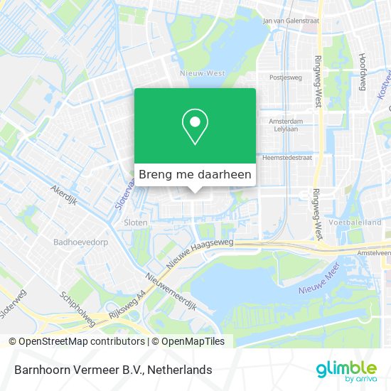 Barnhoorn Vermeer B.V. kaart