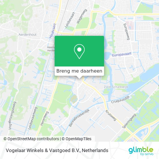 Vogelaar Winkels & Vastgoed B.V. kaart