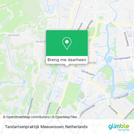 Tandartsenpraktijk Meeuwissen kaart