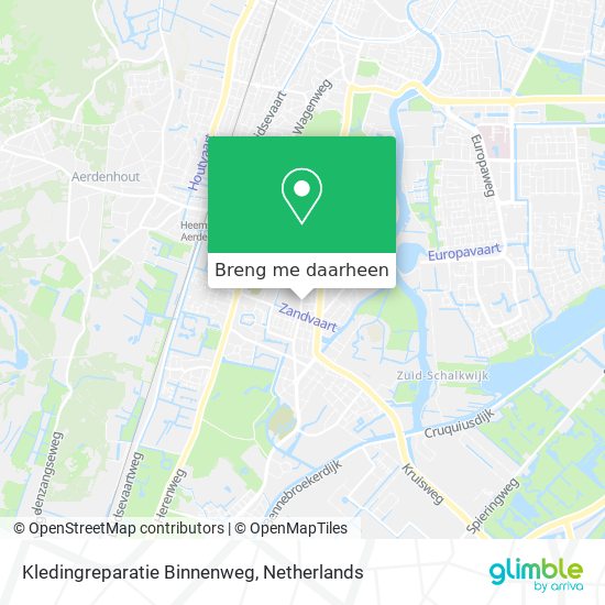 Kledingreparatie Binnenweg kaart