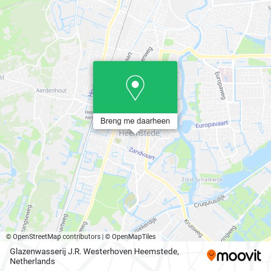 Glazenwasserij J.R. Westerhoven Heemstede kaart