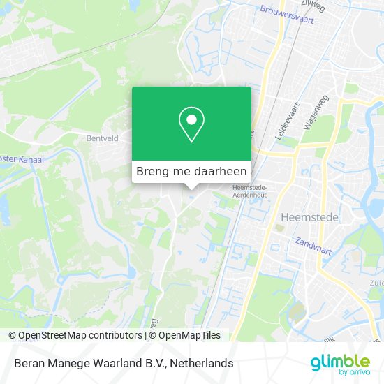 Beran Manege Waarland B.V. kaart