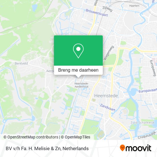 BV v/h Fa. H. Melisie & Zn kaart