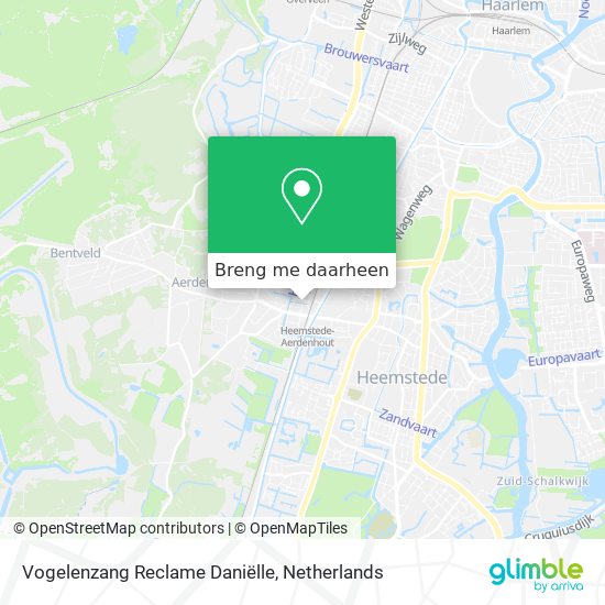 Vogelenzang Reclame Daniëlle kaart