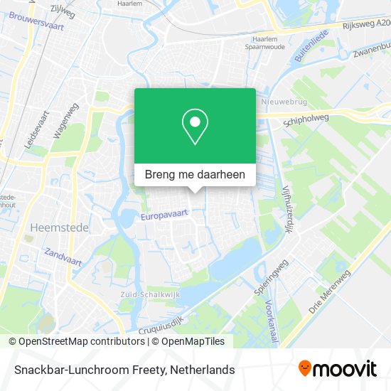 Snackbar-Lunchroom Freety kaart