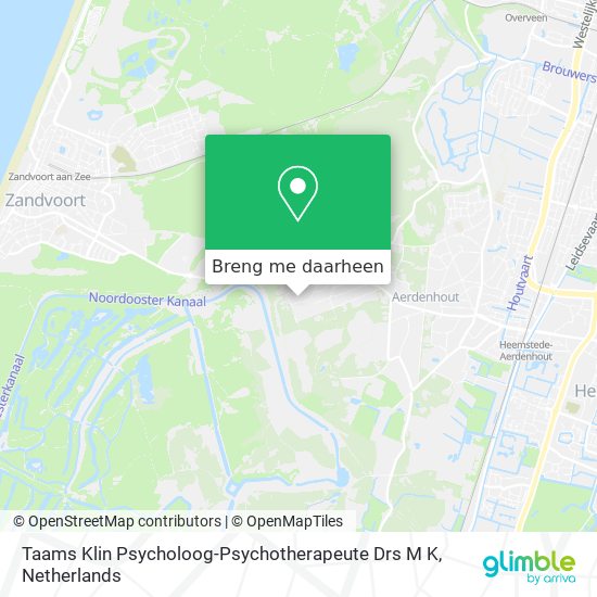 Taams Klin Psycholoog-Psychotherapeute Drs M K kaart