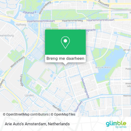 Arie Auto's Amsterdam kaart