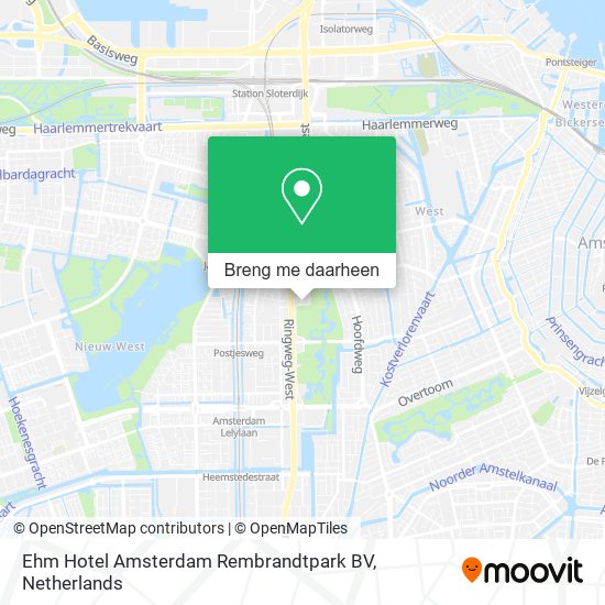Ehm Hotel Amsterdam Rembrandtpark BV kaart