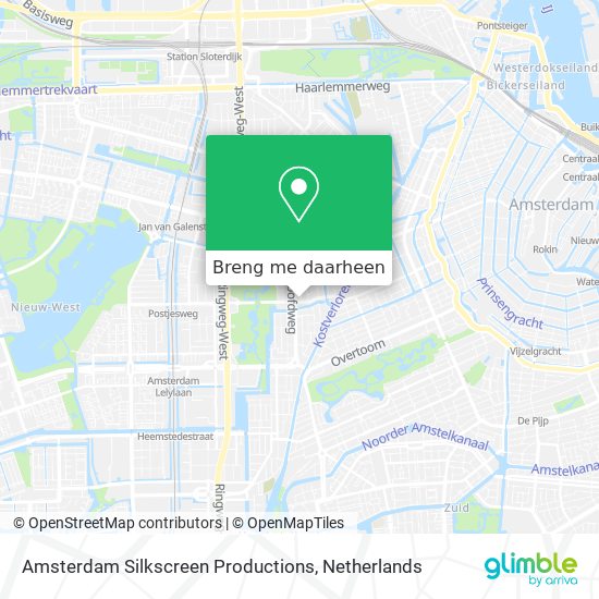Amsterdam Silkscreen Productions kaart