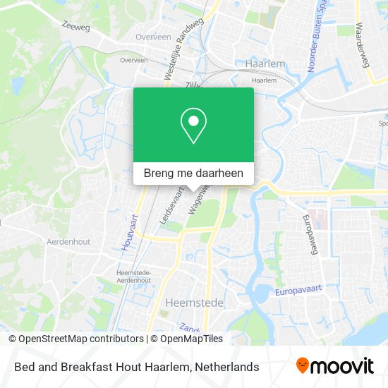 Bed and Breakfast Hout Haarlem kaart