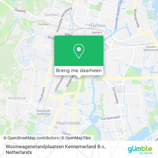 Woonwagenstandplaatsen Kennemerland B.v. kaart