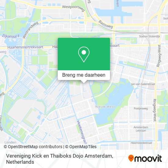 Vereniging Kick en Thaiboks Dojo Amsterdam kaart