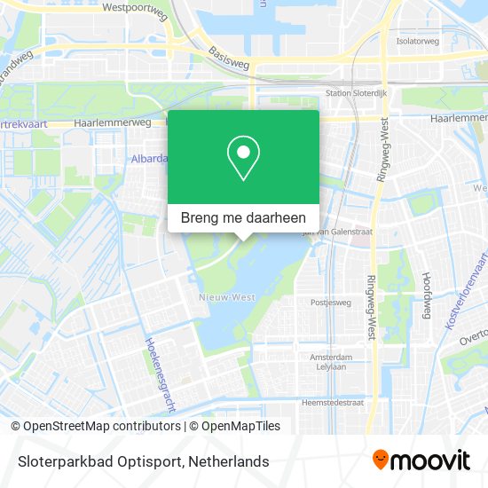 Sloterparkbad Optisport kaart