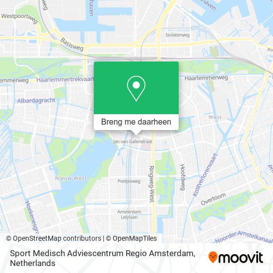 Sport Medisch Adviescentrum Regio Amsterdam kaart