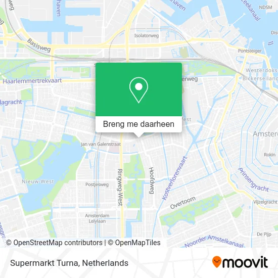 Supermarkt Turna kaart