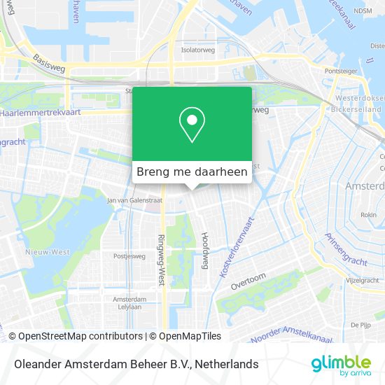 Oleander Amsterdam Beheer B.V. kaart