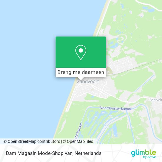 Dam Magasin Mode-Shop van kaart