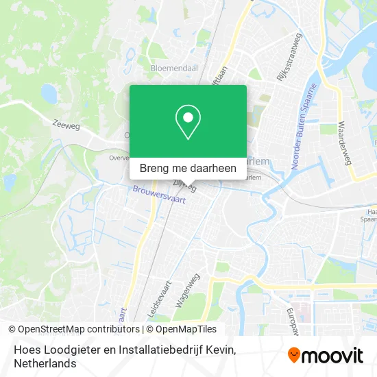 Hoes Loodgieter en Installatiebedrijf Kevin kaart