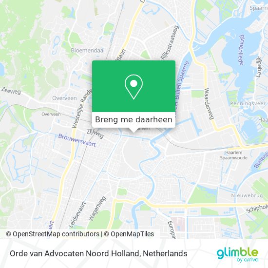 Orde van Advocaten Noord Holland kaart