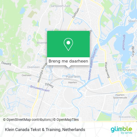 Klein Canada Tekst & Training kaart