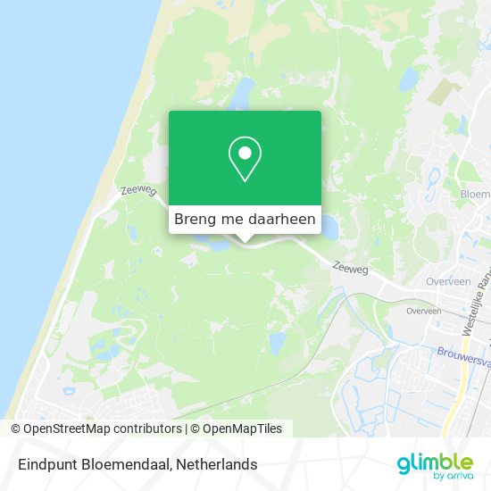 Eindpunt Bloemendaal kaart