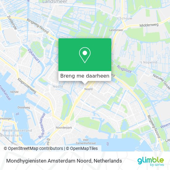 Mondhygienisten Amsterdam Noord kaart