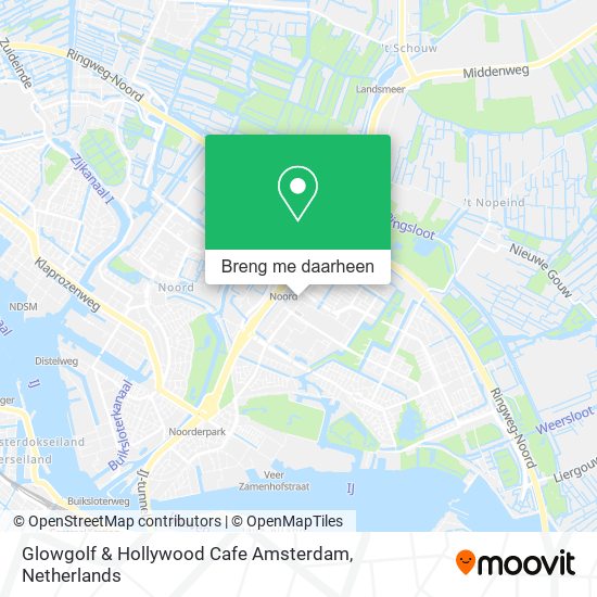 Glowgolf & Hollywood Cafe Amsterdam kaart