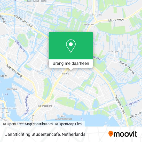 Jan Stichting Studentencafé kaart