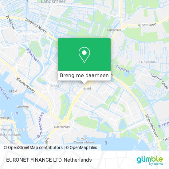 EURONET FINANCE LTD kaart