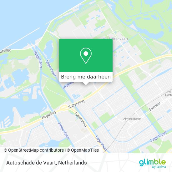 Autoschade de Vaart kaart