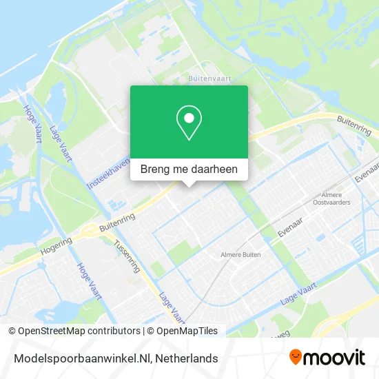 Modelspoorbaanwinkel.Nl kaart
