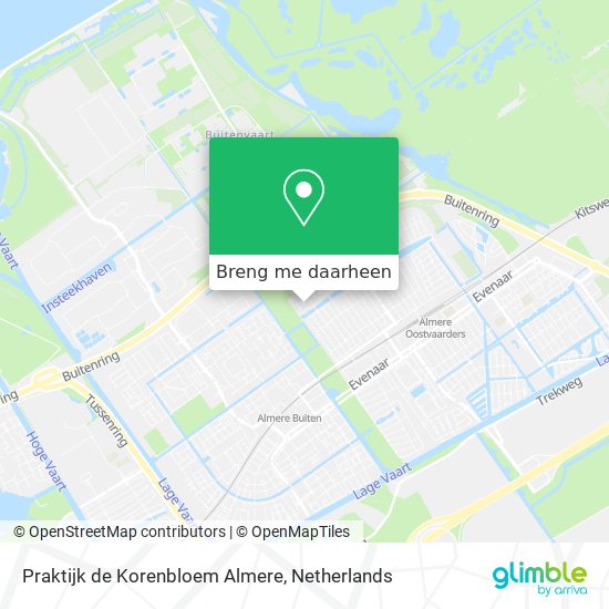 Praktijk de Korenbloem Almere kaart