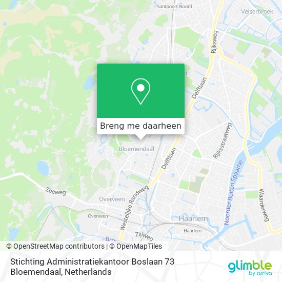 Stichting Administratiekantoor Boslaan 73 Bloemendaal kaart