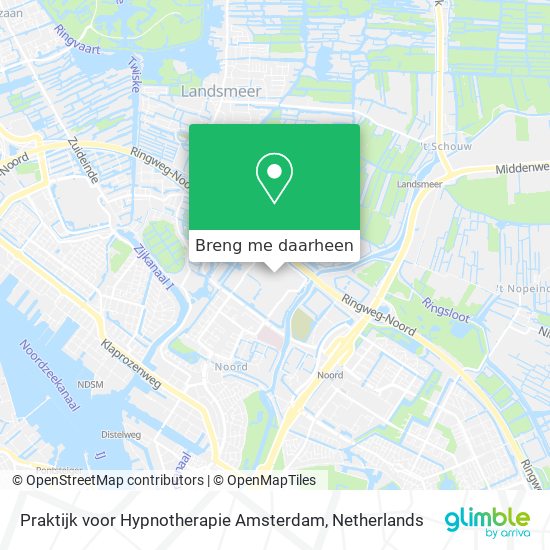 Praktijk voor Hypnotherapie Amsterdam kaart