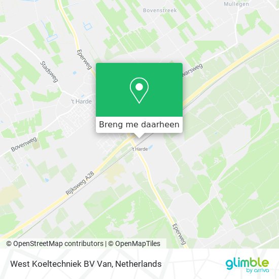 West Koeltechniek BV Van kaart