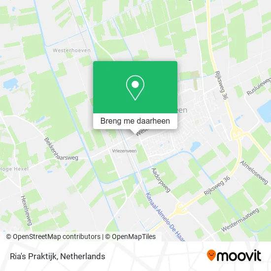 Ria's Praktijk kaart