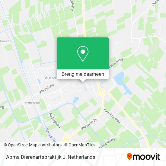 Abma Dierenartspraktijk J kaart