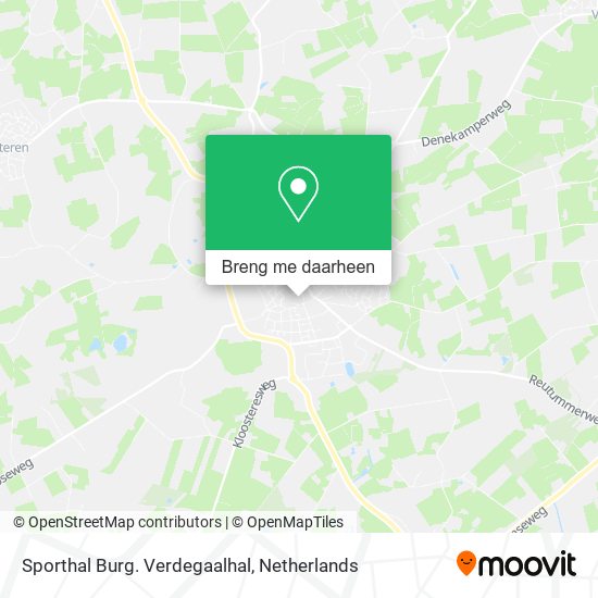 Sporthal Burg. Verdegaalhal kaart