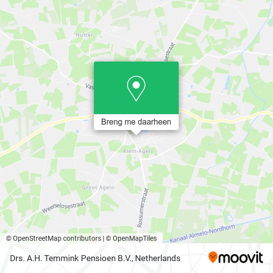 Drs. A.H. Temmink Pensioen B.V. kaart