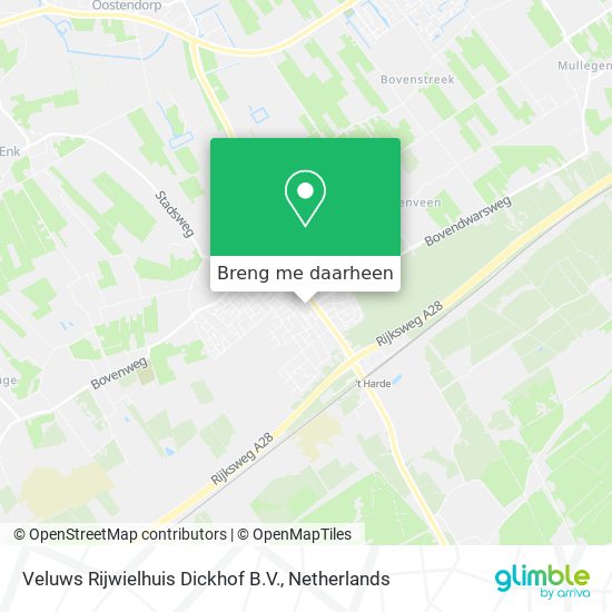 Veluws Rijwielhuis Dickhof B.V. kaart