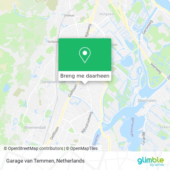 Garage van Temmen kaart