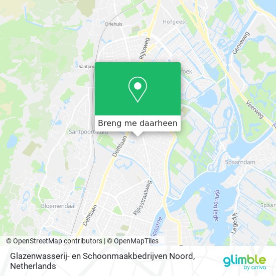 Glazenwasserij- en Schoonmaakbedrijven Noord kaart