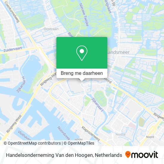 Handelsonderneming Van den Hoogen kaart