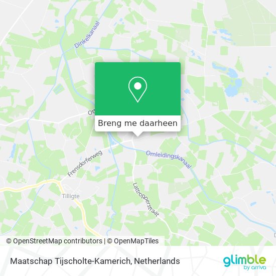 Maatschap Tijscholte-Kamerich kaart