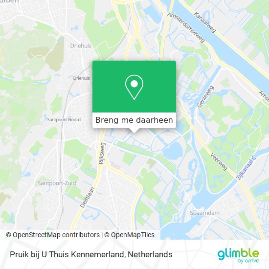 Pruik bij U Thuis Kennemerland kaart