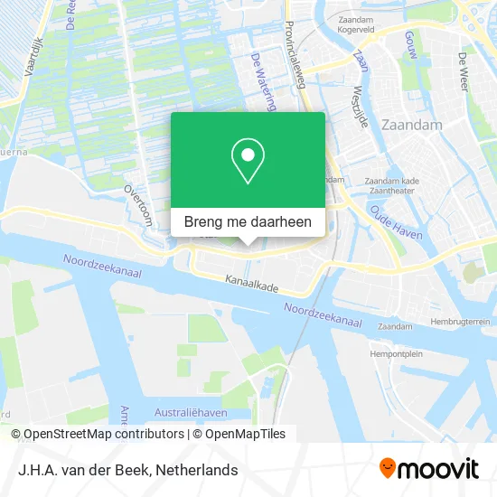 J.H.A. van der Beek kaart