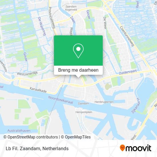 Lb Fil. Zaandam kaart