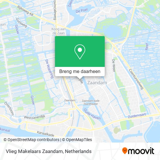 Vlieg Makelaars Zaandam kaart