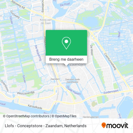 Llofs - Conceptstore - Zaandam kaart